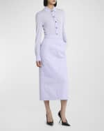 Image 5 of 6: Ferragamo Coated Midi Skirt