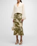 Image 5 of 6: pinkfilosofy Fiji Abstract Midi Skirt