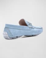 Image 4 of 5: Donald Pliner Men's Dacio Perforated Nubuck Drivers