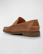 Image 3 of 6: Peter Millar Men's Handsewn Leather Penny Loafers