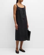 Image 5 of 6: Eileen Fisher Sleeveless Scoop-Neck Organic Cotton Midi Dress