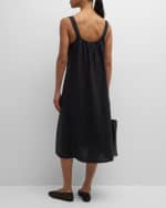 Image 3 of 6: Eileen Fisher Sleeveless Scoop-Neck Organic Cotton Midi Dress