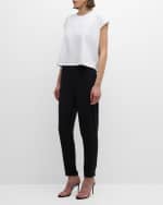 Image 5 of 6: Eileen Fisher Cap-Sleeve Organic Cotton Jersey Shell