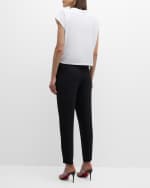 Image 3 of 6: Eileen Fisher Cap-Sleeve Organic Cotton Jersey Shell