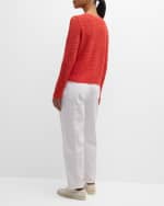 Image 3 of 6: Eileen Fisher Cropped Straight-Leg Organic Cotton Pants