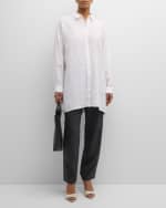 Image 5 of 6: Eileen Fisher Oversized Button-Down Organic Linen Shirt