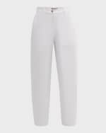 Image 1 of 6: Eileen Fisher Petite Garment-Dyed Denim Ankle Pants
