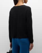 Image 4 of 6: Eileen Fisher Scoop-Neck Organic Linen-Cotton Blouse
