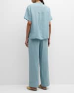 Image 3 of 6: Eileen Fisher Missy Organic Linen Wide-Leg Pants
