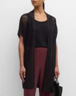 Image 2 of 6: Eileen Fisher Open-Knit Dolman-Sleeve Cardigan