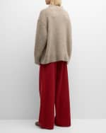 Image 3 of 6: THE ROW Chan Wide-Leg Corduroy Pants
