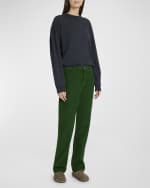 Image 5 of 6: THE ROW Dan Wide-Leg Denim Pants