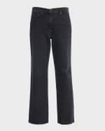 Image 1 of 6: THE ROW Dan Wide-Leg Jeans