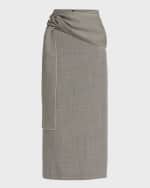 Image 1 of 6: THE ROW Laz Maxi Skirt with Knot Detail