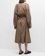 Image 4 of 6: THE ROW Montrose Belted Cashmere-Blend Trench Coat