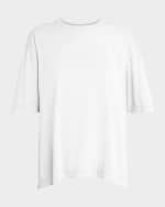 Image 1 of 6: THE ROW Steven Relaxed Short Sleeve Top