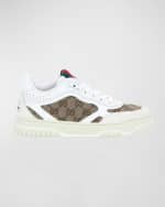 Image 1 of 4: Gucci ReWeb GG Low-Top Leather Sneakers