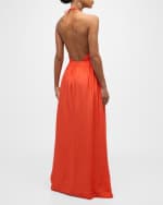 Image 4 of 6: SIMKHAI Oleander Halter Maxi Dress