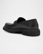 Image 2 of 5: Ferragamo Men's Cocoon Gancini Leather Penny Loafers