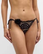 Image 4 of 5: PQ Swim Rosette Lace Side-Tie Bikini Bottoms