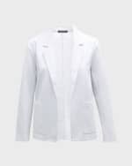 Image 1 of 6: Eileen Fisher Petite Open-Front Cotton Ponte Blazer