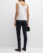 Image 3 of 6: Eileen Fisher Scoop-Neck Organic Cotton Jersey Tank