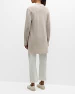 Image 3 of 6: Eileen Fisher Open-Front Organic Linen-Cotton Cardigan