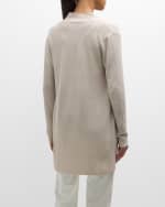 Image 4 of 6: Eileen Fisher Open-Front Organic Linen-Cotton Cardigan