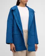 Image 2 of 6: Eileen Fisher Lightweight Snap-Front Hooded Anorak