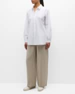 Image 5 of 6: Eileen Fisher Garment-Washed Organic Cotton Poplin Shirt