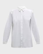 Image 1 of 6: Eileen Fisher Garment-Washed Organic Cotton Poplin Shirt