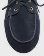 Image 4 of 6: Miu Miu Suede Lace-Up Moccasins