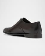 Image 3 of 6: Ferragamo Men's Cortez Leather Oxford Shoes