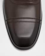 Image 4 of 6: Ferragamo Men's Cortez Leather Oxford Shoes