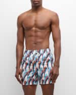 Image 4 of 5: Onia Men's Charles 5 Liberty Refracted Swim Shorts