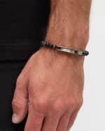 Image 2 of 5: Ferragamo Men's Brass and Stone Beaded Bracelet