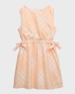 Image 4 of 6: Burberry Girl's Candra Bias-Check Sleeveless Cotton Dress, Size 3-14