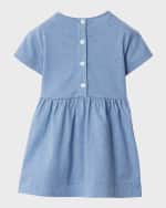 Image 4 of 4: Burberry Girl's Rhonda EKD Short-Sleeve Jersey Dress, Size 3-14