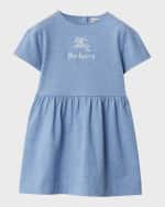 Image 3 of 4: Burberry Girl's Rhonda EKD Short-Sleeve Jersey Dress, Size 3-14