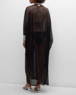 Image 3 of 6: Balmain Mesh Maxi Kaftan