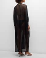 Image 4 of 6: Balmain Mesh Maxi Kaftan