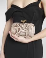 Image 3 of 6: Bottega Veneta Knot Python Minaudiere