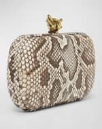 Image 4 of 6: Bottega Veneta Knot Python Minaudiere