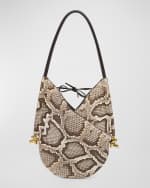 Image 1 of 6: Bottega Veneta Solstice Small Python Shoulder Bag