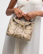 Image 2 of 6: Bottega Veneta Small Andiamo Python Tote Bag