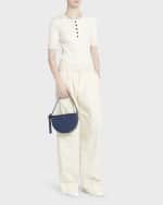 Image 2 of 5: Bottega Veneta Sunrise Denim Shoulder Bag