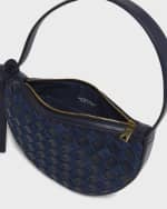 Image 4 of 5: Bottega Veneta Sunrise Denim Shoulder Bag