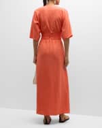 Image 4 of 6: lemlem Hermona Linen Maxi Dress