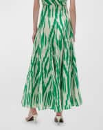 Image 3 of 4: Figue Hayden Ikat-Print Maxi Skirt