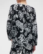 Image 2 of 4: Figue Tula Floral Embroidered Long-Sleeve Peasant Top